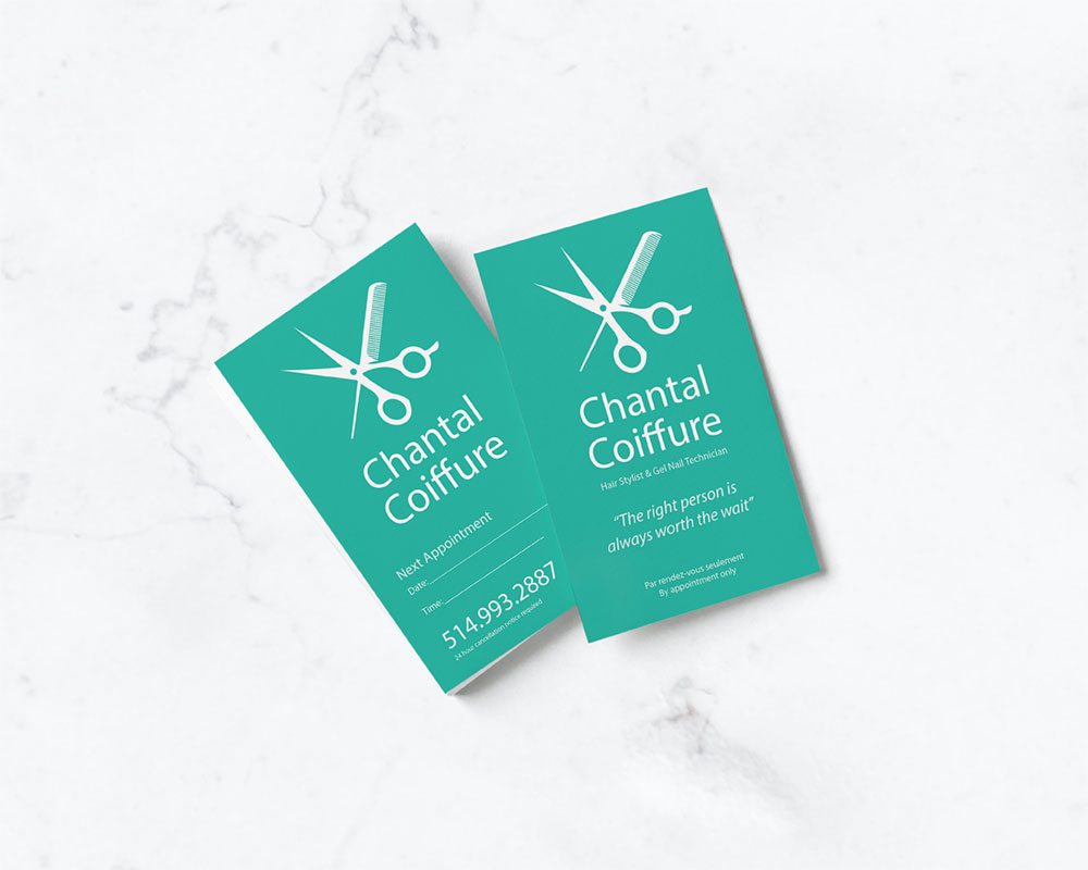 hairstylist business card